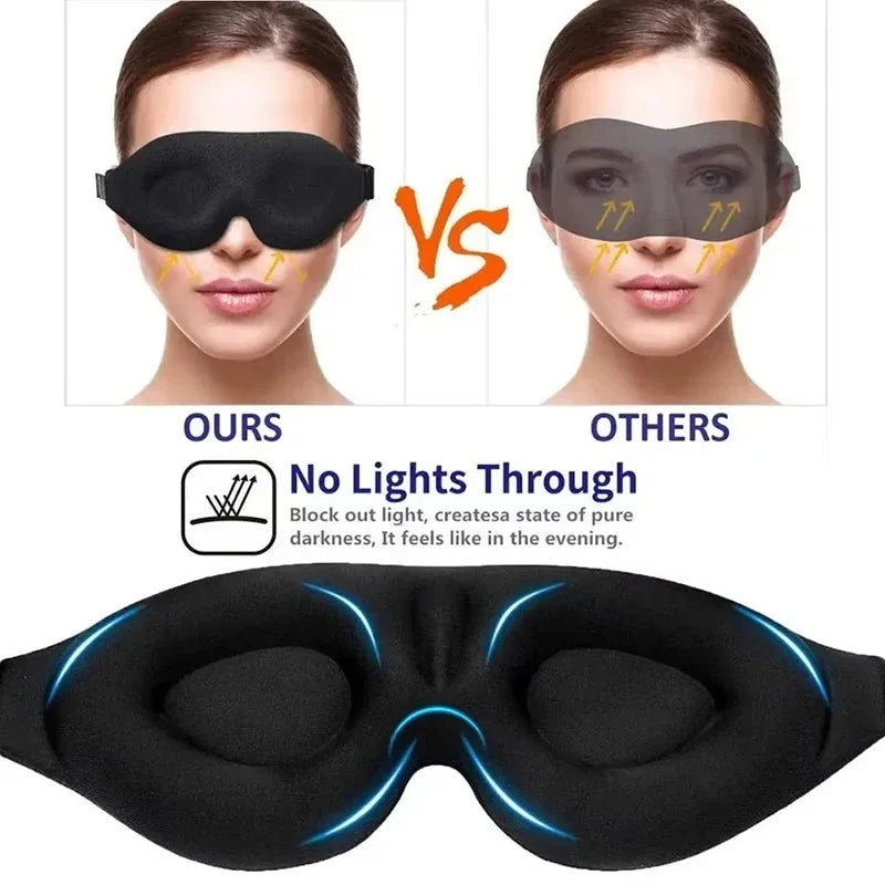 3d Eye Mask Adjustable Suitable For Men And Women With No Pressure On The Eyes Breathable And Light Blocking Eye Mask Black