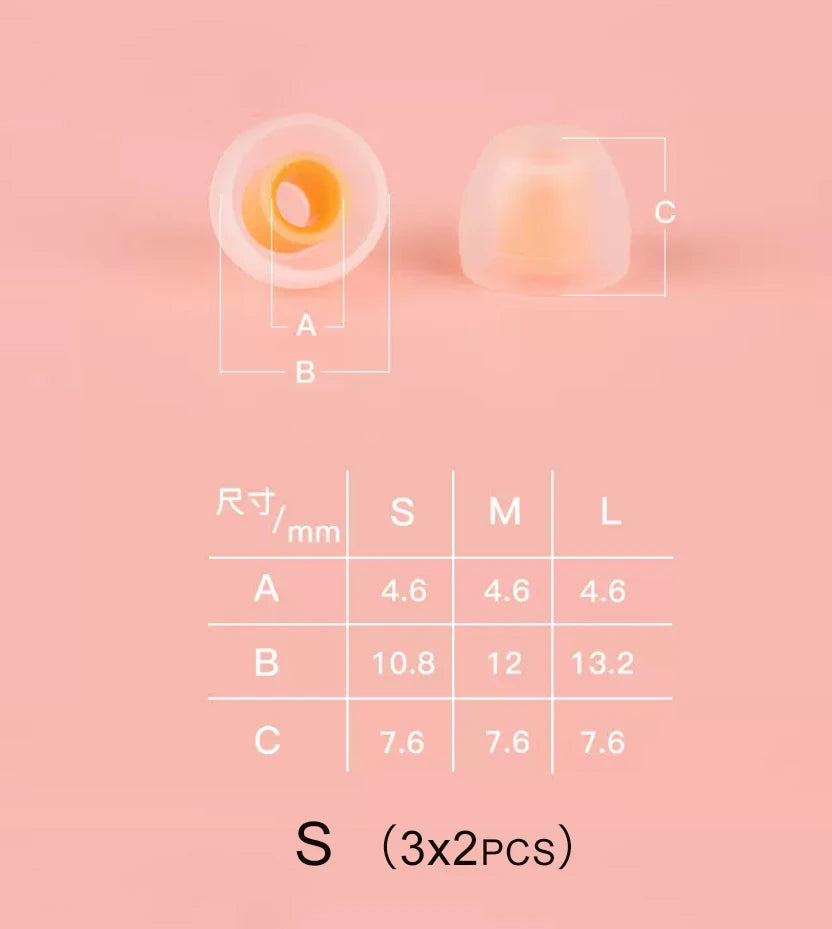 DUNU Candy  Eartips L/M/S for 4.0-5.5mm Nozzle, Universal Silicone Ear Tips for Headphone Earbuds