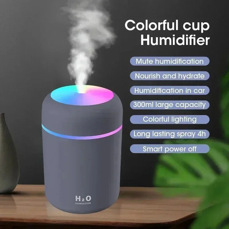 Mini USB Portable Spray Humidifier Atomizer Small Desktop for Car with Essential Oil Aromatherapy Mister