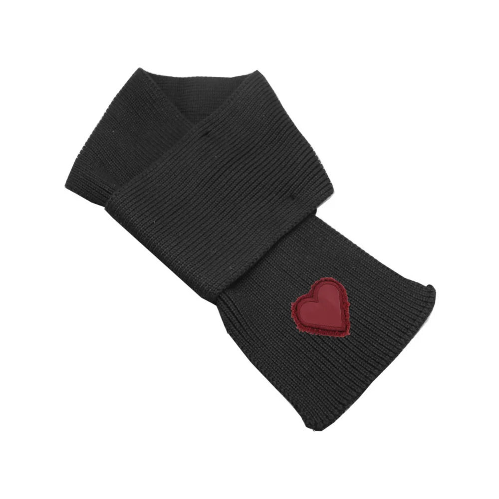 Winter Cotton Knitted Beanies Leather Heart Outdoor Hat Children Hats Personality Table hats girl hat boy hat