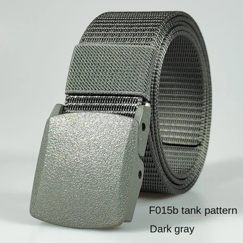 Automatic Buckle Nylon Women's Belts Canvas Outdoor Travel Premium Pants Sports Non-metallic Belts for Men White Black Blue Red