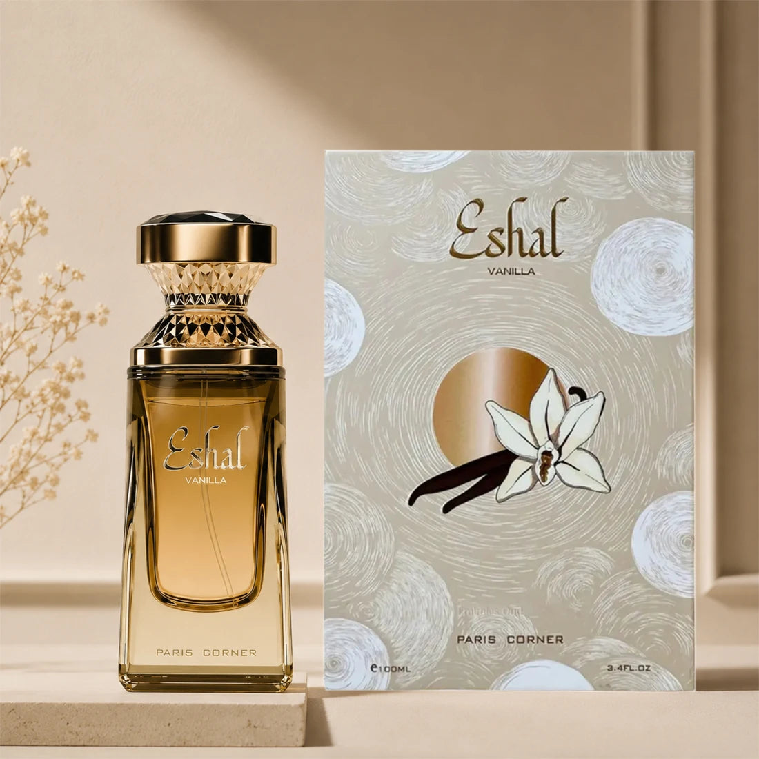 Eshal Vanilla EDP 3.4 Fl Oz Perfume for Women Sweet Sensual Long-Lasting Fragrance Indulge in Sugar High Quality