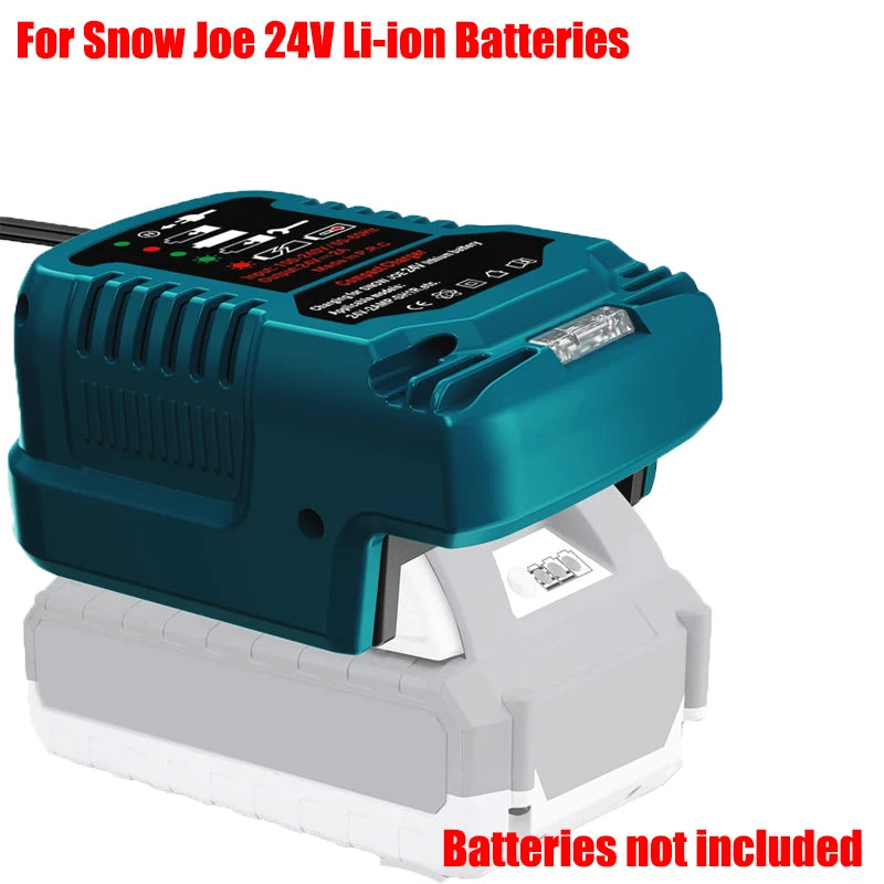 Portable Mini Rapid Charger Compatible for Kobalt/Greenworks/Snow Joe 24V Lithium Batteries Power Tool Battery Charger US Plug