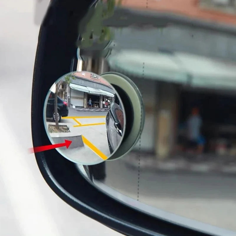 360° Adjustable Car Blind Spot Mirror, Wide Angle Convex Rear View Round Mirror, Vehicle Reverse Auxiliary Safety Mirror