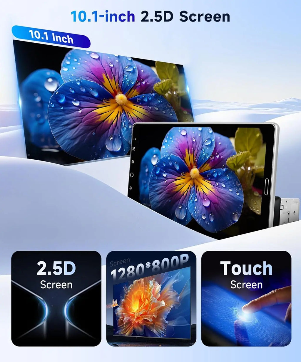 New Upgraded 10" Rotatable Touch Screen Double Din Car Stereo Radio Multimedia Video Player GPS Navigation Support Wireless Carplay Android Auto 2+32GB Audio Receiver Bluetooth 5.2 16-Band EQ MP5 Player USB FM Support Mirror