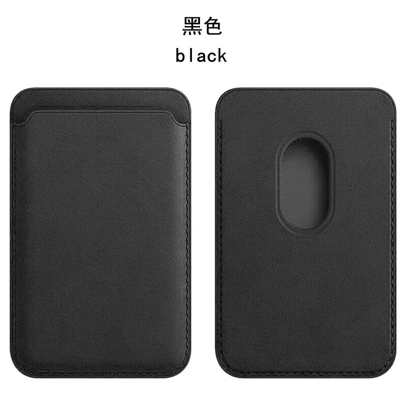 Blocking Magnetic Card Wallet Holder Leather Pocket Card Sleeve For iPhone 15/16/17Pro Max Magnet Anti-Theft Credit ID Card Case