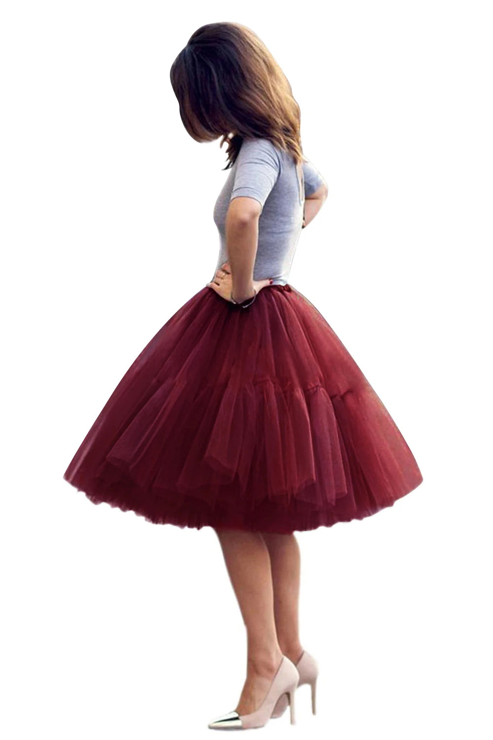Royal Blue Multi-Layers Tutu Skirts 2024 Midi Tulle Petticoat Women's Underskirt Summer Belly Dance Cosplay Bridal Accessories
