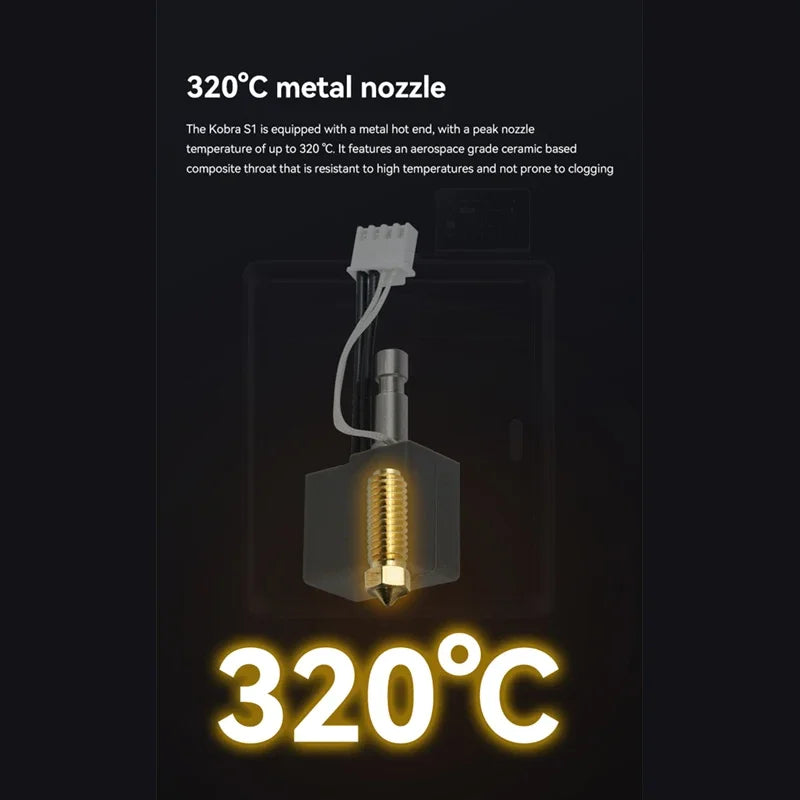 For Anycubic Kobra S1 Hotend Kobra S1 Combo Hotend Kit for Anycubic Kobra S1 Nozzle Print Head S1C 3d Printer Accessories