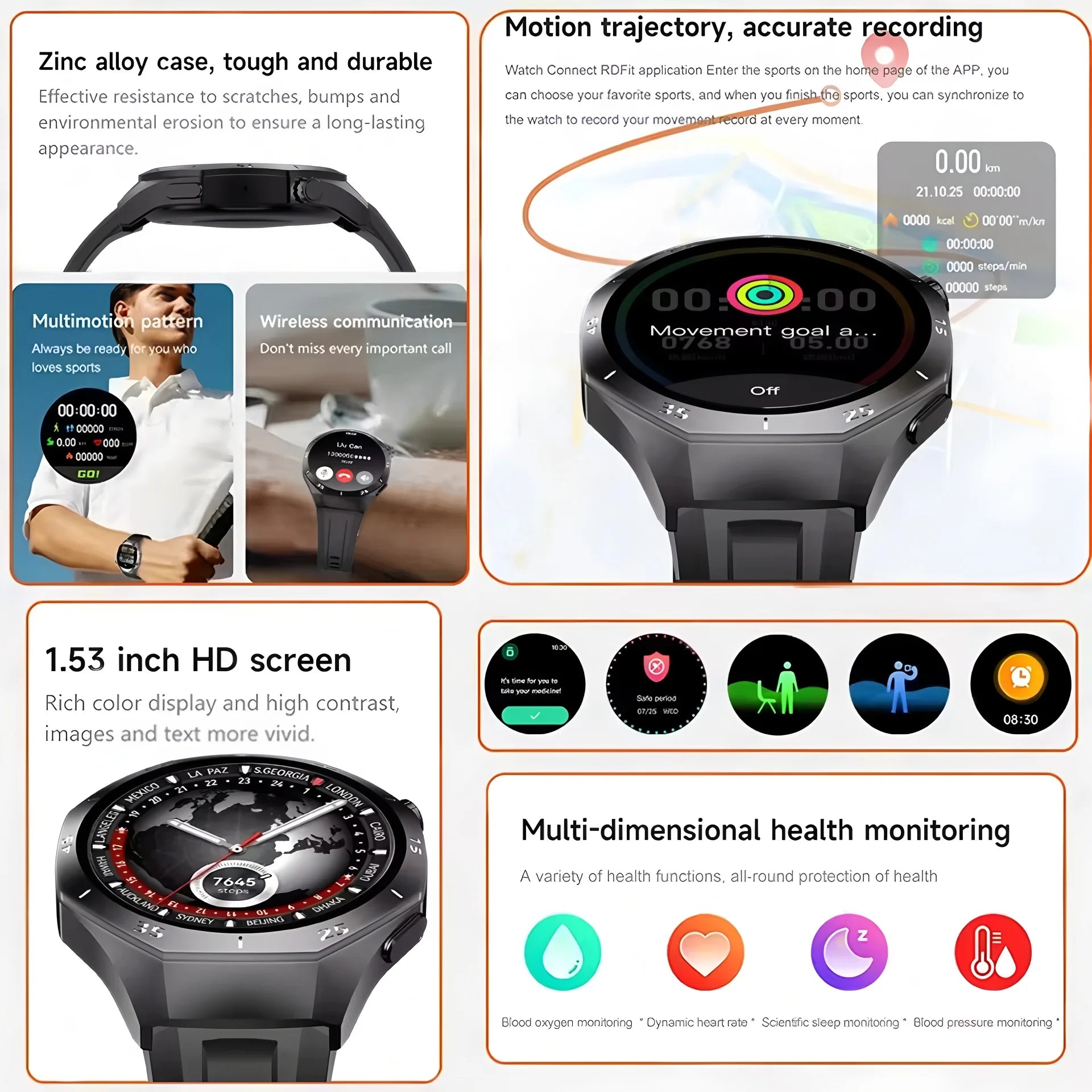 Smart Watch 5 Pro GPS NFC Smartwatch Men 360*360 AMOLED Screen Heart Rate Monitor Bluetooth Call IP67 Waterproof Men Smartwatch