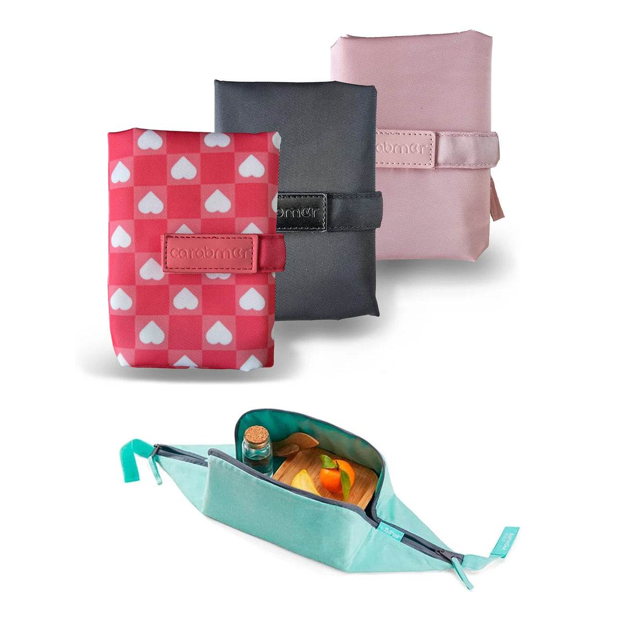 Lunch Bag - When Completely Unzipped it Becomes a Placemat, Food Bag for Men & Women, Flexible, Foldable, Lightweight