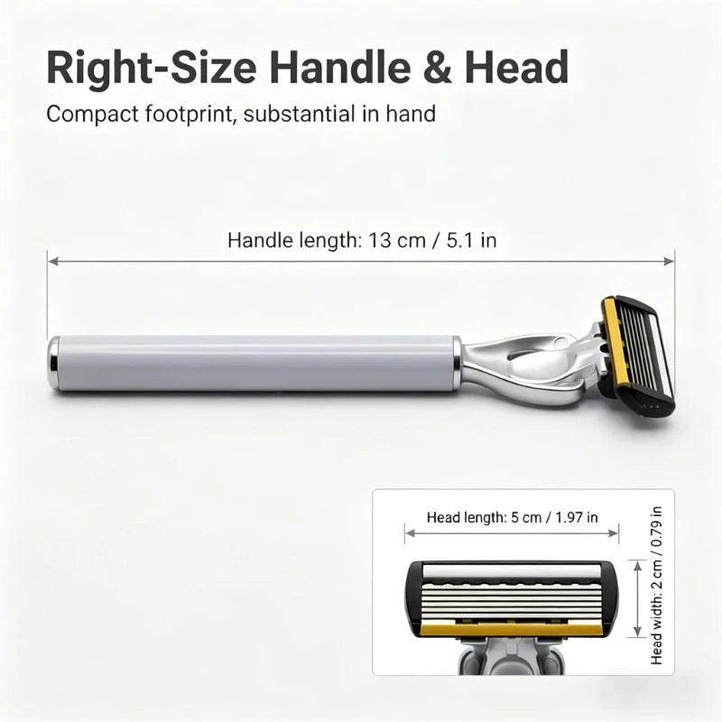 Men's Vintage Safety Razor Set Double Edge Manual Razor with 24 Replacement Blades Stainless Steel Barber Shaving Kit