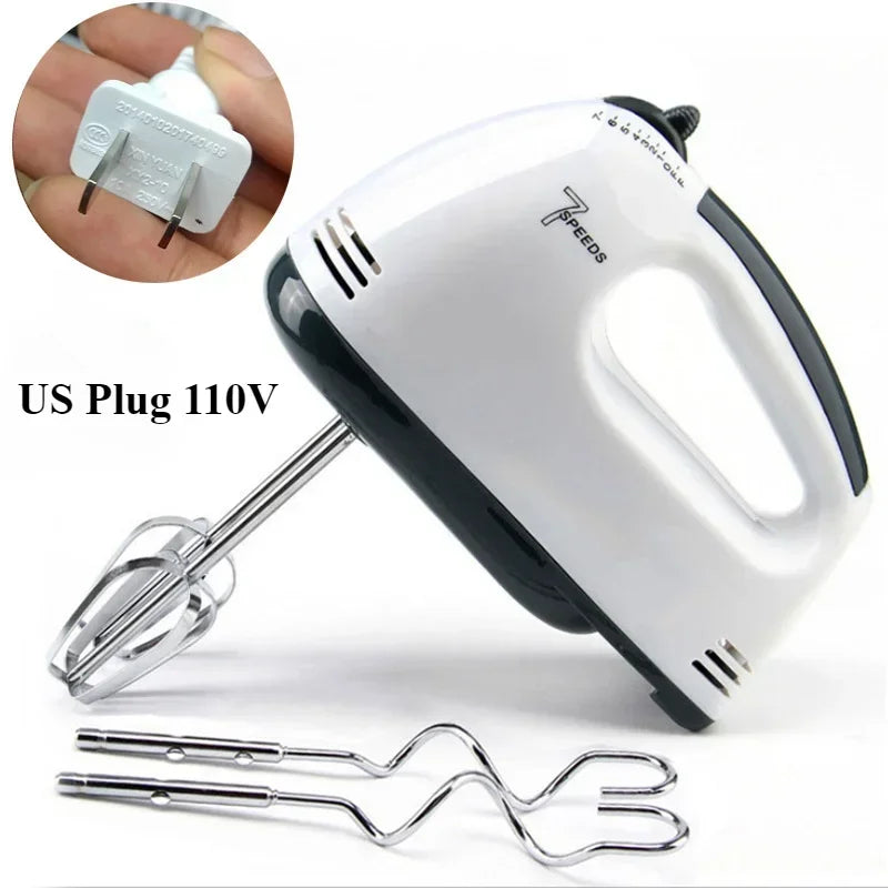 Handheld Electric Egg Beater, Household Automatic Mixer, Handheld Food Cake Bread Baking Dough Mixer, 7-speed Cream Blender