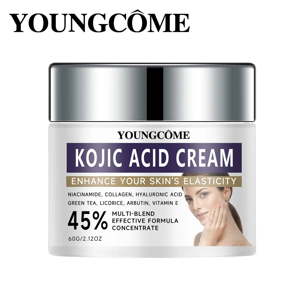 Kojic acid face cream containing collagen,hyaluronic acid,Improves the texture ofskin,Dark Skin BrightenSerum Fade Fine Lines