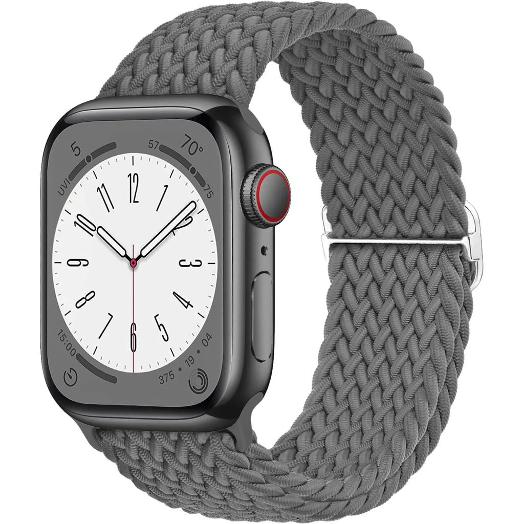 Strap for Apple Watch band 44mm 45mm 49mm 42mm 40 41 46mm Elastic Braided Solo bracelet correa Series 9 10 11 8 7 6 5 SE Ultra 3