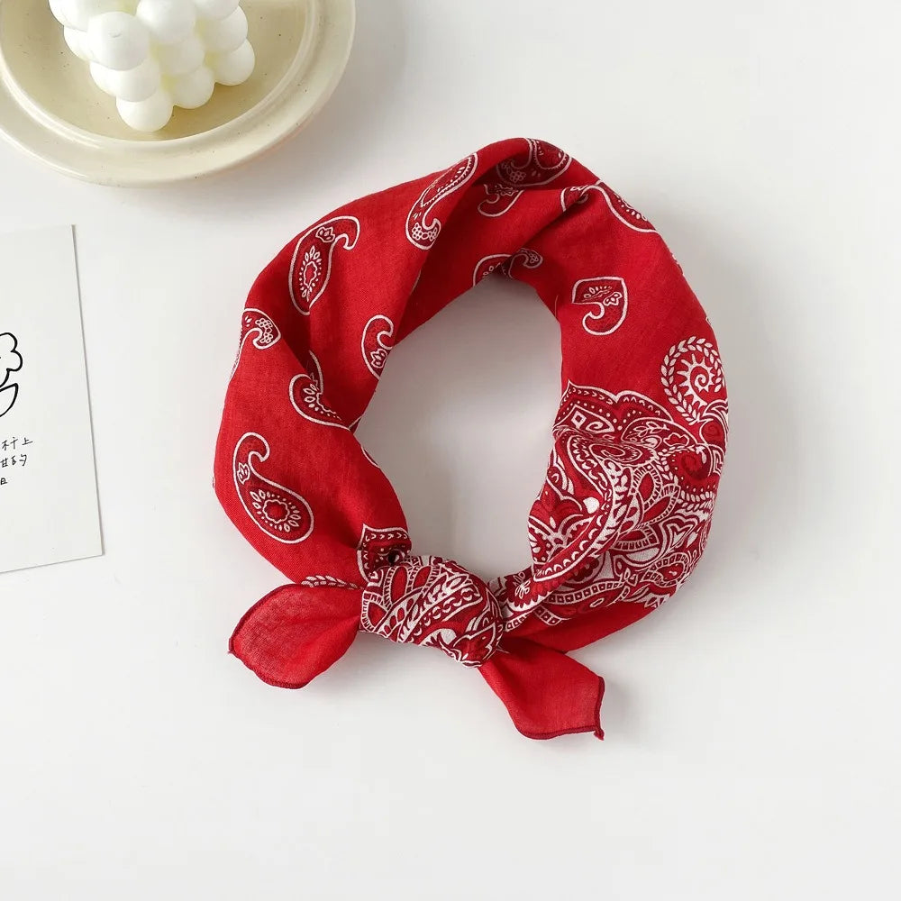 Fashion Square Scarf 1pcs Cotton Rich Summer Scarf Digital Printed Head Scarf for Women Versatile Lightweight Wrap Chic