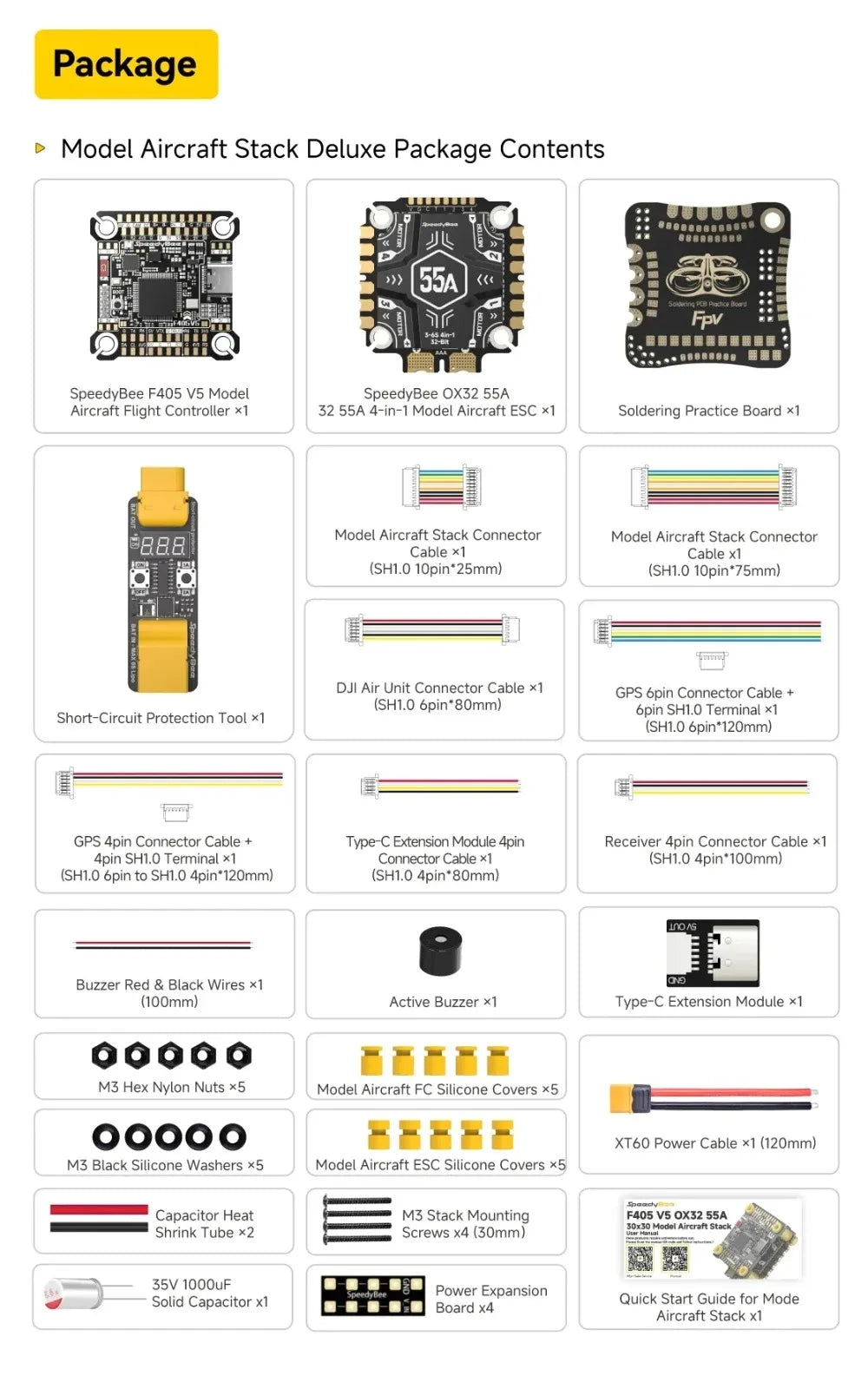 1pcs/lot NEW Speedybee F405 V4 BLS 55A BMI270 F405 V5 OX30 30x30 FC&ESC Stack 4IN1 ESC Drone Toy Accessories Flight Controller