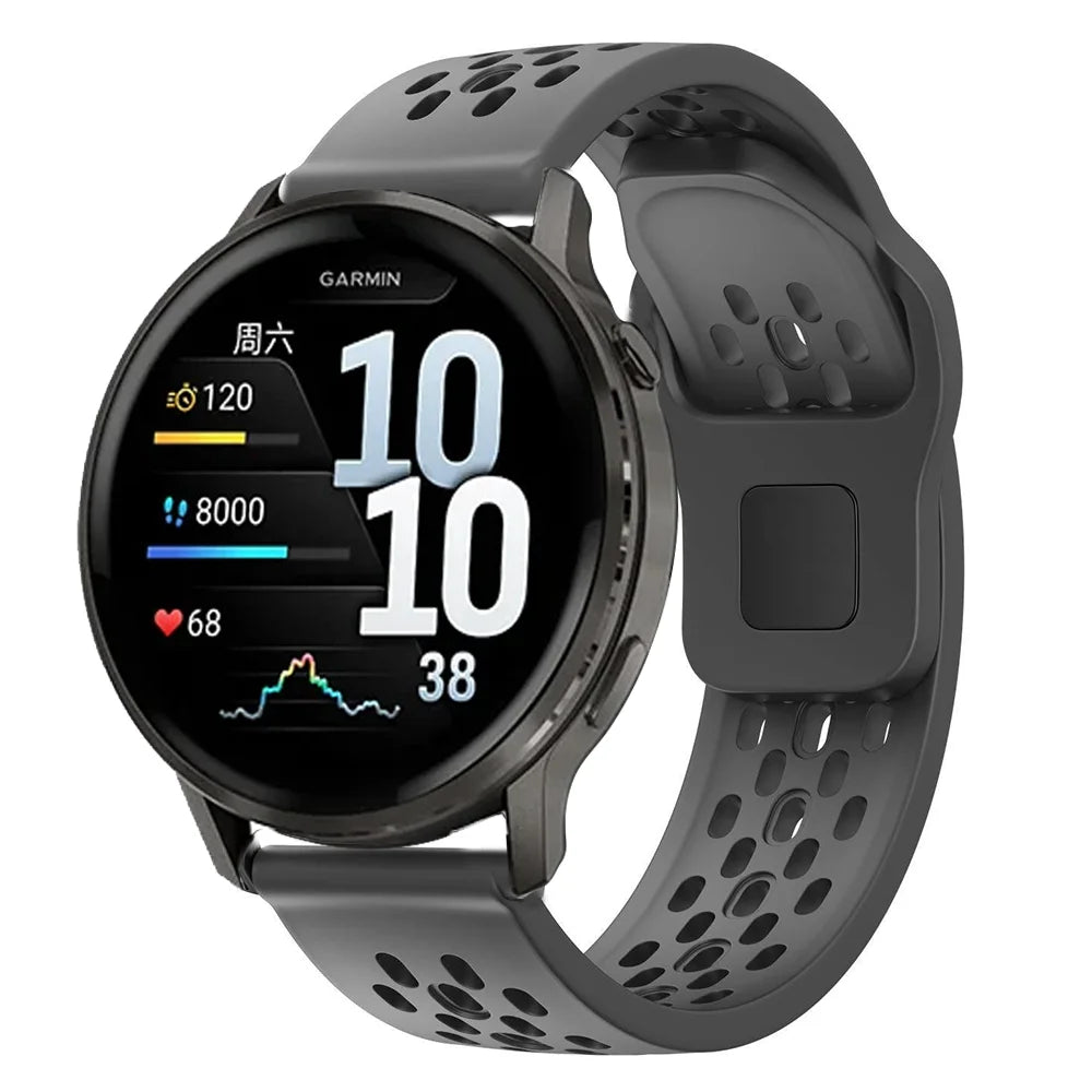 18/20/22mm Silicone Strap for Garmin Venu 4 45/41mm Venu 3 3s Sq 2 Plus Forerunner 170 70 570 265 255 Bracelet Active 6 5 Correa
