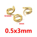 100pcs Pvd Gold Plated Stainless Steel Open Jump Rings Direct 4/5/6mm Split Rings Connectors for DIY Ewelry Findings Making