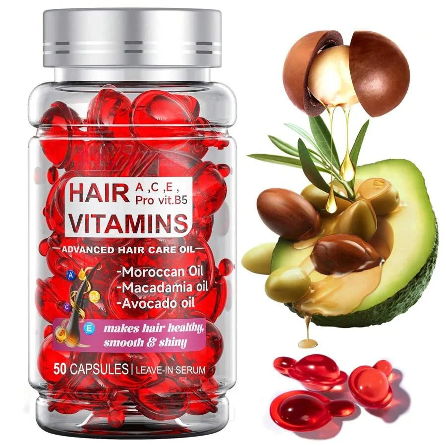 Best-selling hair care essential oil capsules, Moroccan hair care essential oil, no-rinse anti-hairfall vitamin hair care essential oil.