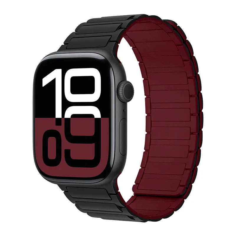 Magnetic Silicone Band for Apple Watch Ultra 3 2 49mm 46mm 42mm 45mm 44mm 40 41mm Strap IWatch Series 11 10 9 8 7 6 SE Bracelet