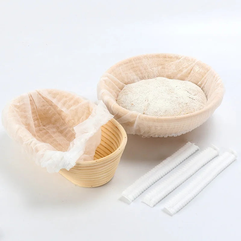100Pcs Bread Proofing Basket Cloth Liner, Disposable Non-Stick Dough Cover for Sourdough Bread Making - Baking Supplies