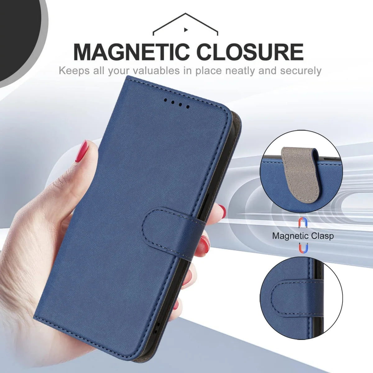 For iPhone 17 18 Pro Max Solid Color Luxury Leather Flip Case on For iPhone 17 16 15 14 13 12 Pro Max Plus Air 16E Wallet Cover