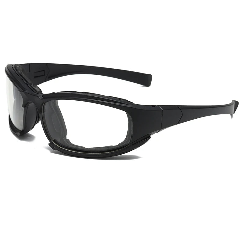 Padded Foam Inside Sports Sunglasses, Windproof Dustproof, Night Vision & Dark Lens Cycling Driving Glasses for Men Women