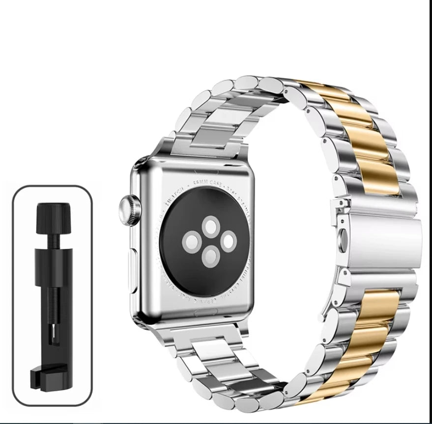Stainless Steel Strap For Apple Watch Band 45mm Ultra 49mm 41mm 40mm 44mm Strap Metal Bracelet For Iwatch Series 9 10 46mm 42mm