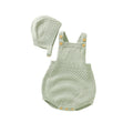 Baby Bodysuits Sleeveless Newborn Boys Girls Solid Color Onesie Hats Outfits Sets 2pcs Infant Unisex Playsuits Children Clothes