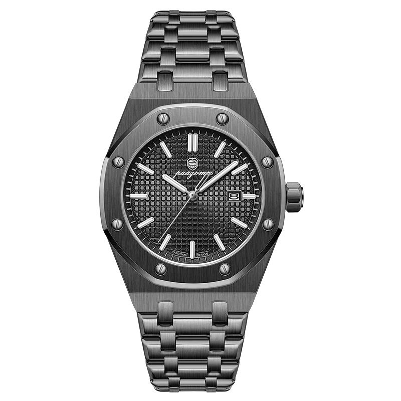 PAAZOMU Original Luxury Men's Watches Date Chronograph Stainless Steel Quartz Watch Waterproof Luminous Fashion Man Wristwatch