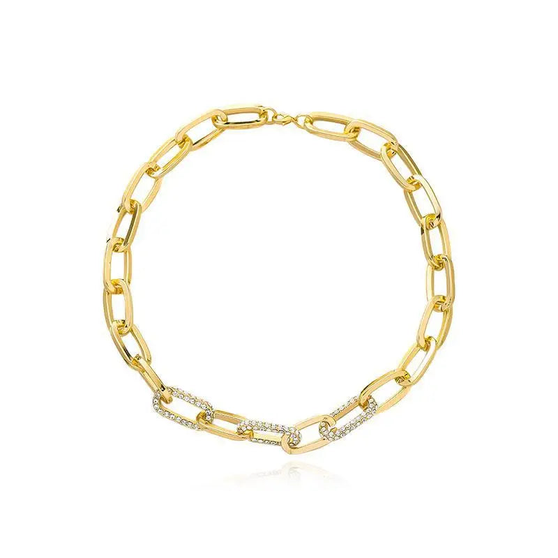 New Metal Thick Chain Necklace 2025 New Women's Net Red Light Luxury Collarbone Chain Female Choker Personality Sweater Chain