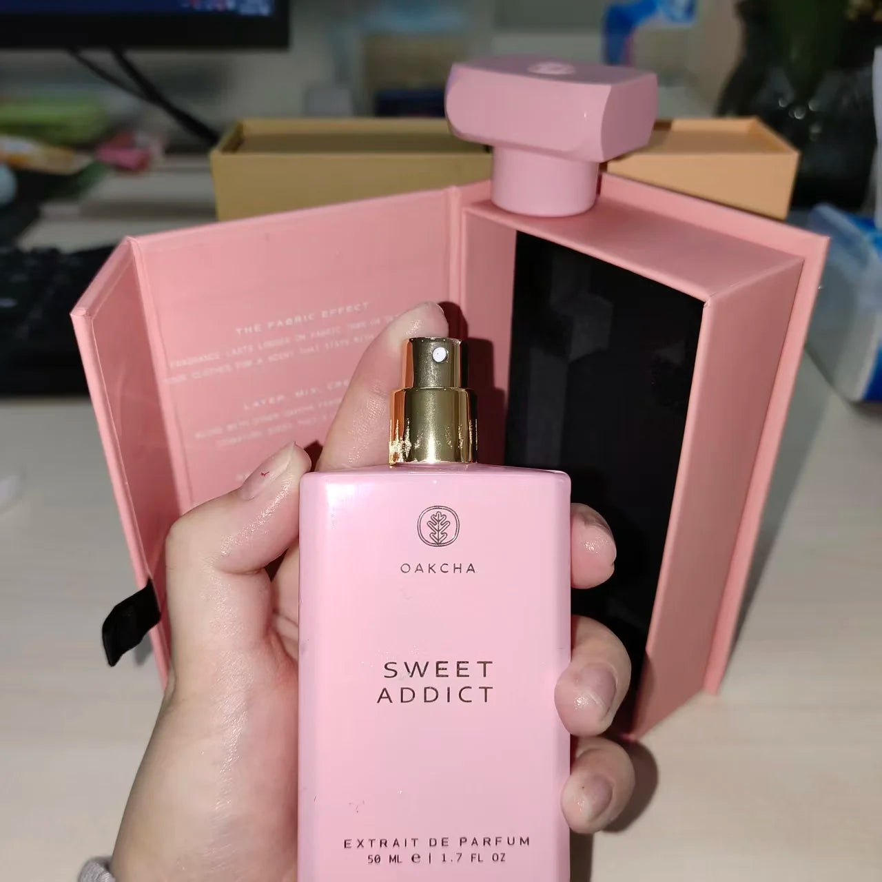 OAKCHA neutral perfume, pink sweet fragrance Bergamot, Jasmine, Vanilla, Yuchuang, Wood, 50ml