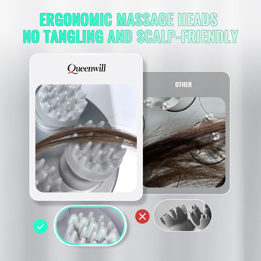 Electric Head Scalp Massager With 4 Heads Portable Handheld Massage Device For Full Body Women Men Massager Stress Relaxing