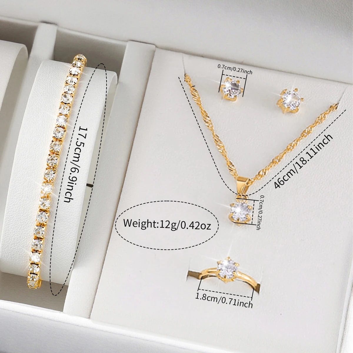 6PCS/Set Fashion Women Watches Luxury Alloy Band Ladies Quartz Watch Diamond Jewelry Set Relogio Feminino（WIthout Box）