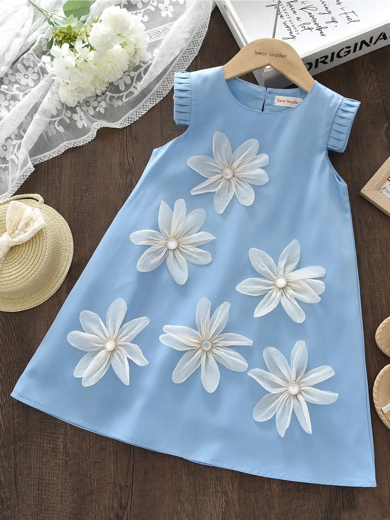 Black Bow Decoration Princess Dresses Korean Version Summer New Sleeveless Girls Dress Sweet and Simple Children's Clothing