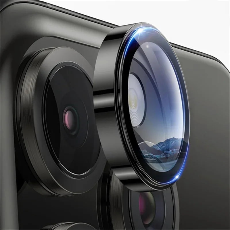 3D Metal Lens Protector Glass For iPhone Duo 18 Pro 18 Pro Max 17 Alloy Back Camera Ring Cover For iPhone 17 Pro 16 Pro Max Lens