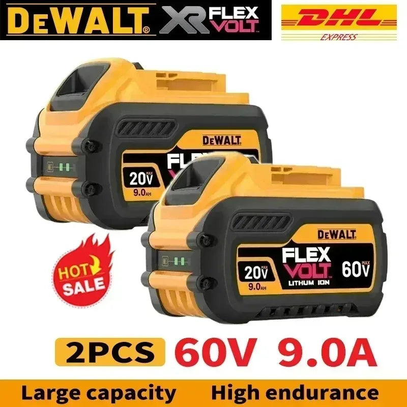 Original for DEWALT 20V/60V battery DCB606 DCB609 DCB182 DCB205 DCB206 DCB209 power tool 18V battery 6Ah 9Ah battery.