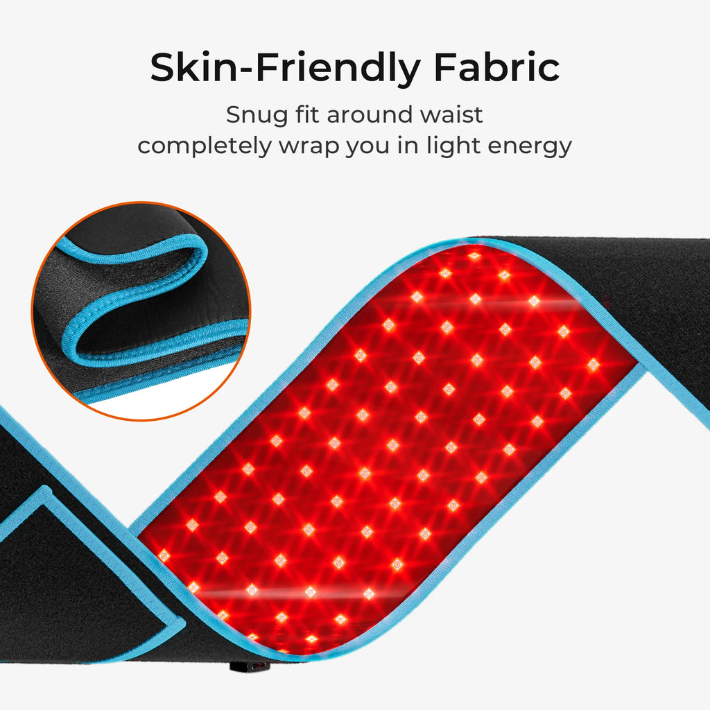 Red Light Health Care Belt  100 LED Infrared Lamp Red Light Therapy Massage Machine For Body Belt Back Waist Heating