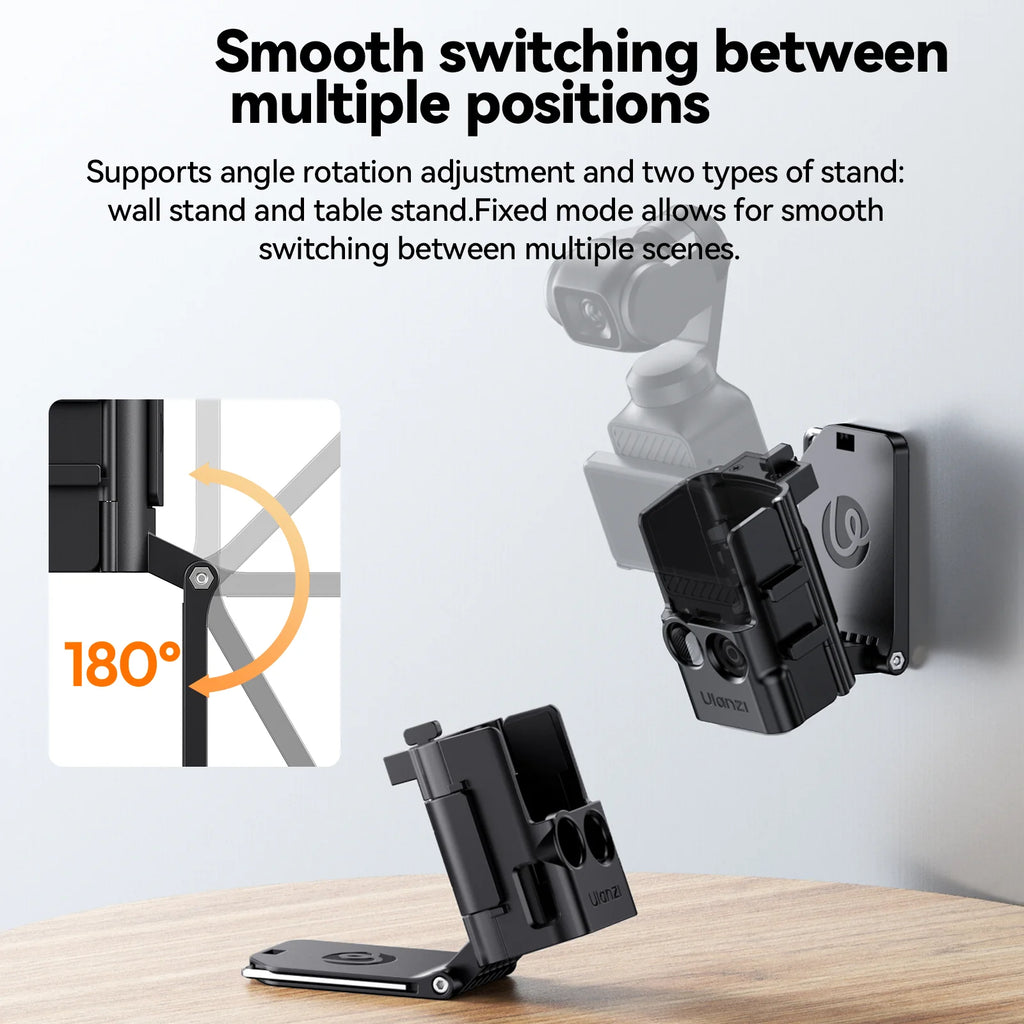 Ulanzi PK15 Pocket 3 4 Magnetic Mount Stand Frame For DJI OSMO Pocket 3 4 Accessory With Clod Shoe For Car Hoods Vlog Video Shoo