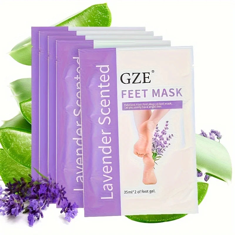 GZE Foot Peel Mask Skin Exfoliating for Dry, Rough Cracked Heels, Callus