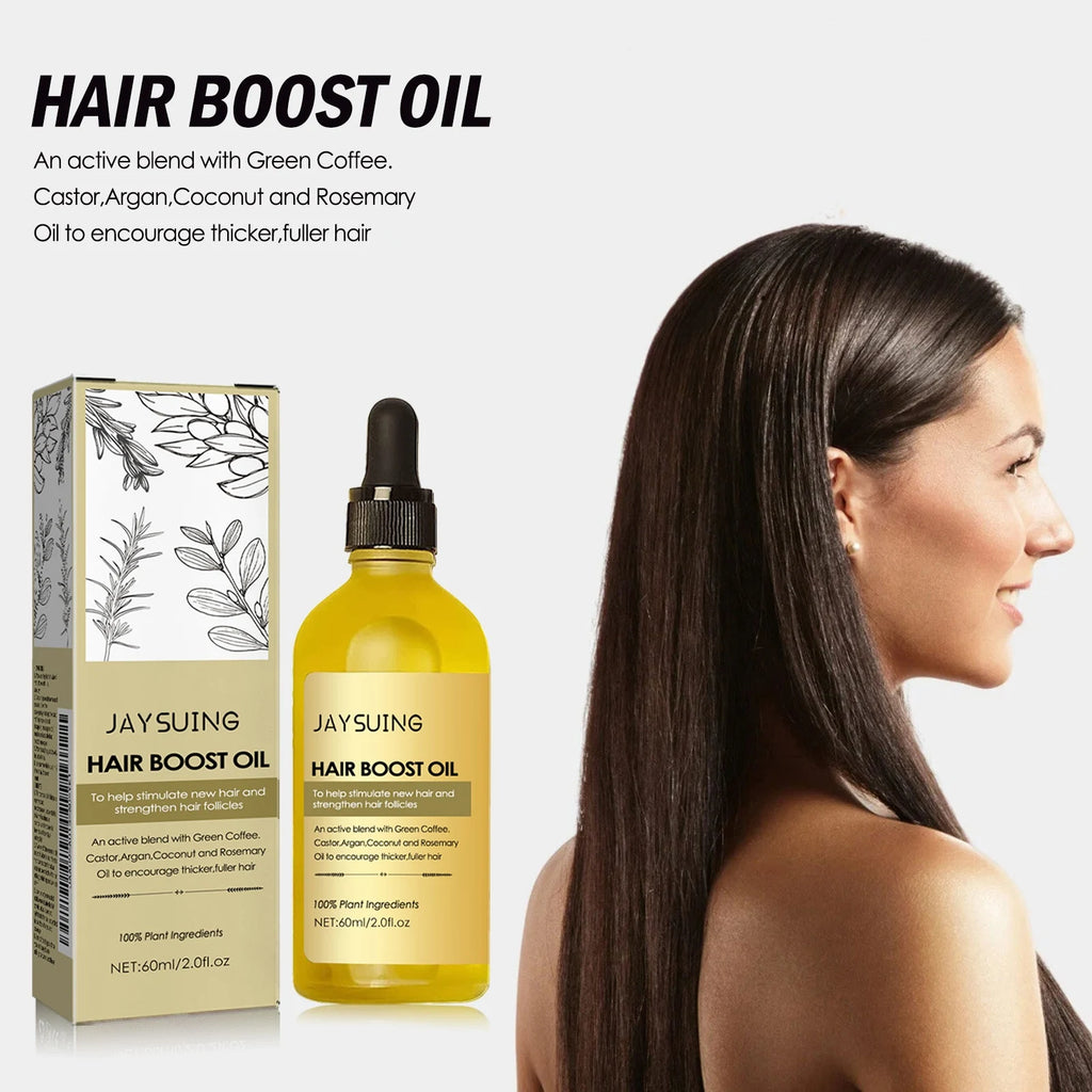 Rosemary Hair Boost Oil Strengthen Thicken Smooth Hair Improve Frizz Prevent Baldness Nourishing Scalp Repair Dense Hair Serum