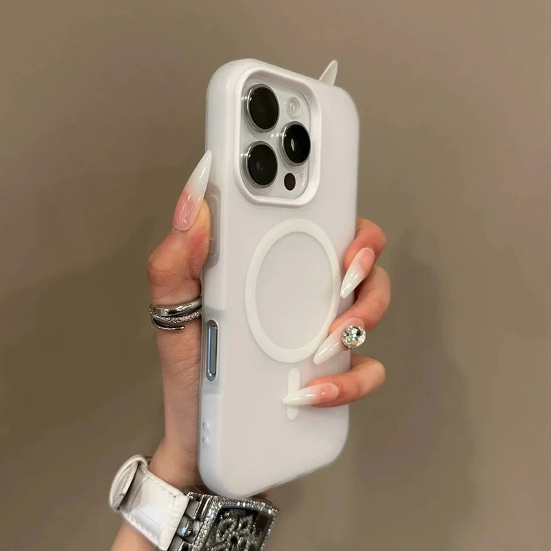 Luxury Candy Wireless Charge Matte Phone Case For iPhone 11 12 13 14 15 16 17 18 Pro Max Plus Air Magnetic Bumper Cover