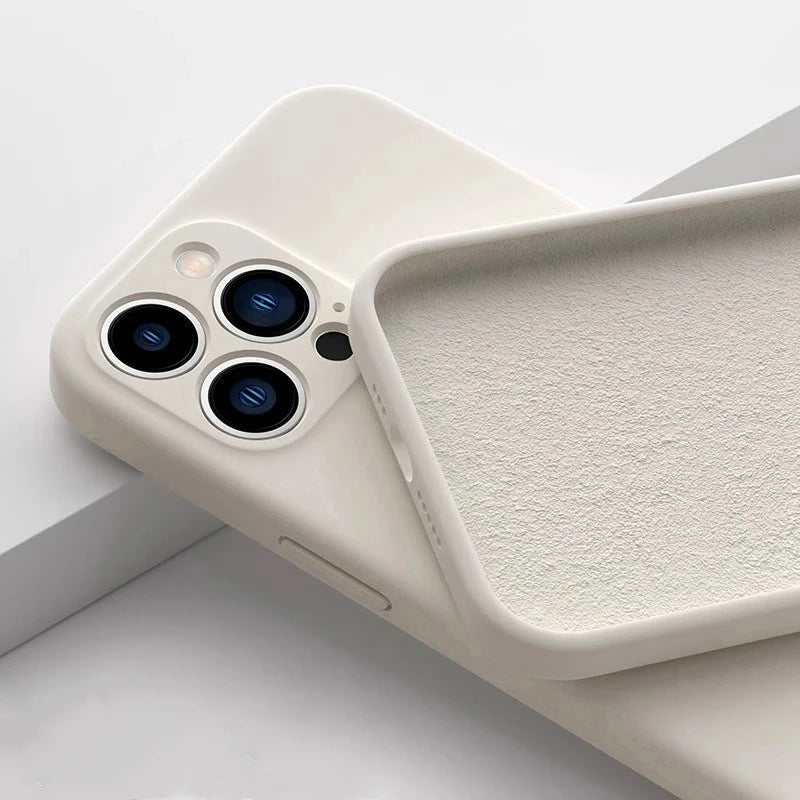 Luxury Original Liquid Silicone Phone Case For iPhone 11 12 13 14 15 16 17 18 Pro Max Air Plus Soft Bumper Back Cases Cover