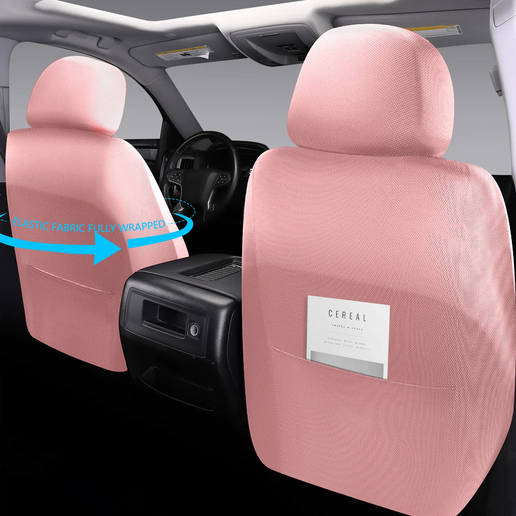 C03-pink Five-Seat Car Seat Covers Universal Full Surround Car Seat Covers Fits 95% of Vehicle Models Car Accessories Driver's seat cover or passenger seat cover all season universal pad