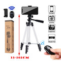 Tripods For Phone Lightweight Camera Tripod Stand with Bluetooth Selfie Remote Phone Holder Video Photography For iPhone Xiaomi