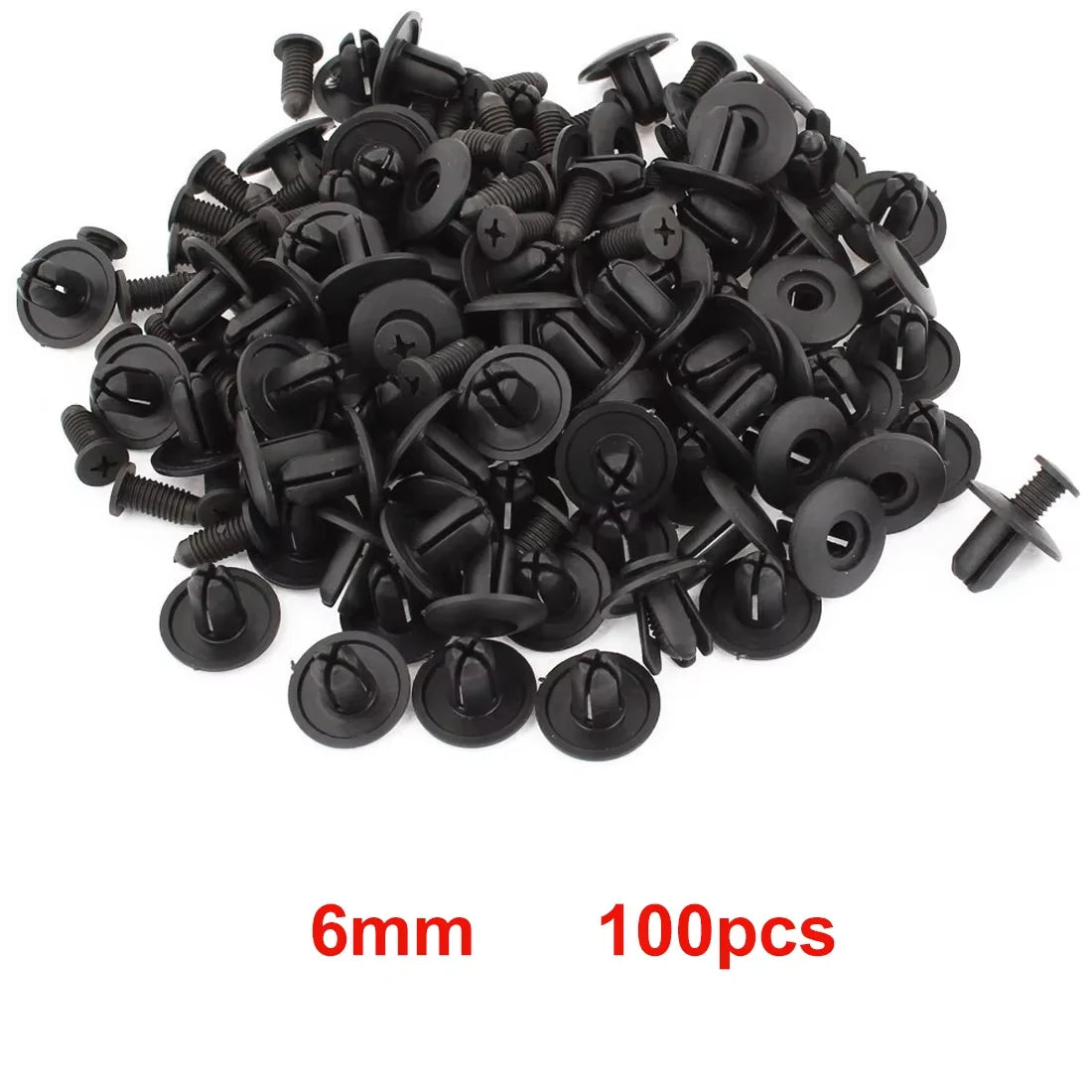KKJOY Car Plastic Rivets Fasteners 8mm/6mm Bumper Fender Screws Clips 8mm Hole Auto Push Pin Clip Accessories for Vehicle Repair