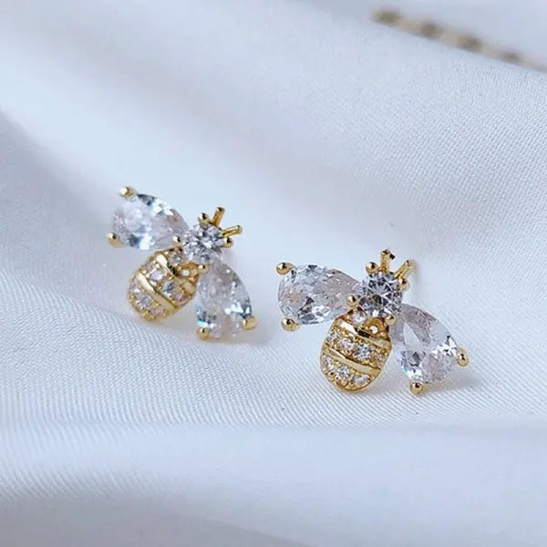 New Imitation Pearl Stud Earrings for Women Geometric Crystal Zircon Stars Earring Birthday Party Banquet Jewelry