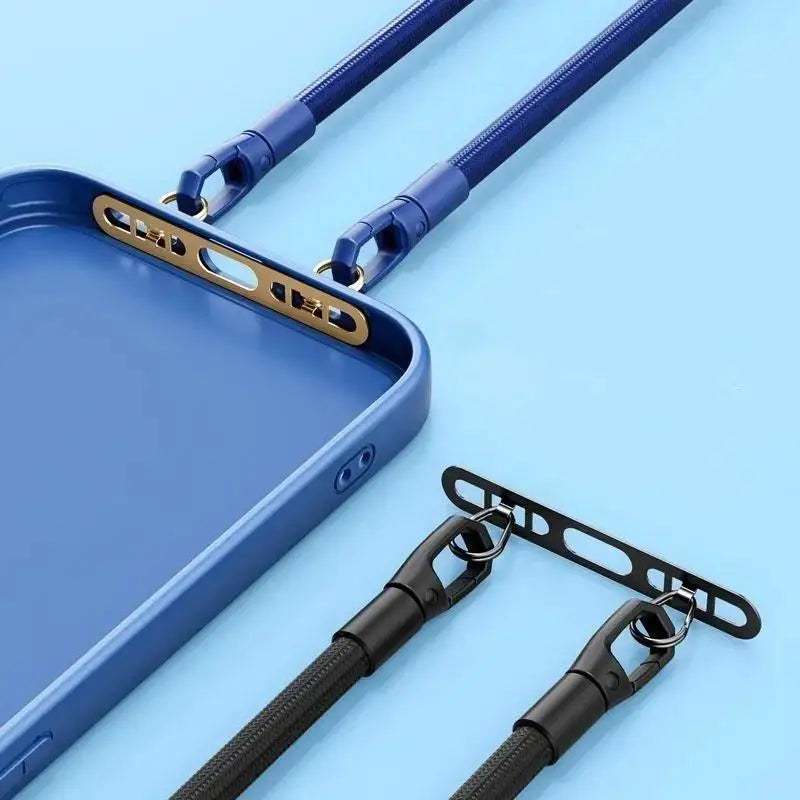 Ultra Thin Metal Phone XYun Lanyard Gasket Patch Stainless Steel Sturdy Hanging Cord Clips Cellphone Safety Connecter Accessorie