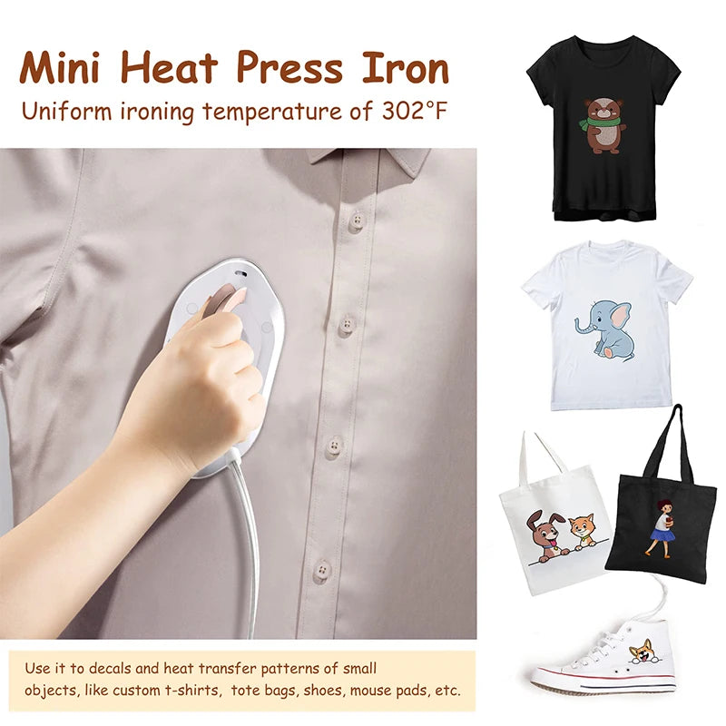 300W Electric Iron Mini Clothes Dryer Travel Dual-voltage Dryer Ceramic Based Iron Clothing Wrinkle Remover