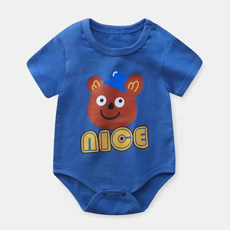 Newborn Baby Rompers Cotton Infant Body Short Sleeve baby Jumpsuit Cartoon Baby Boy Girl clothes 0-24M Crawling Baby